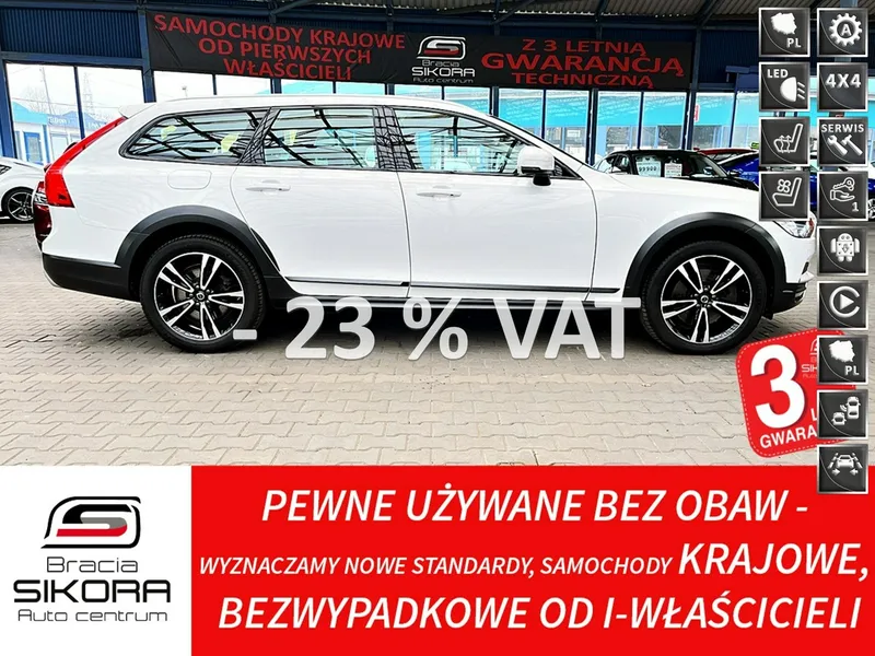 Volvo V90 Cross Country 4x4 HARMAN/kardon MASAŻE 3Lata GWAR I-wł Kraj Bezwypad D5 235KM FV23%