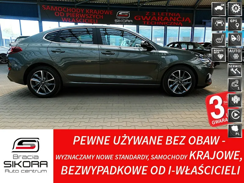Hyundai i30 FASTBACK AUTOMAT 160KM Navi+Kamera+Led 1WŁ KRAJOWY 100% Bezwypadk F23%