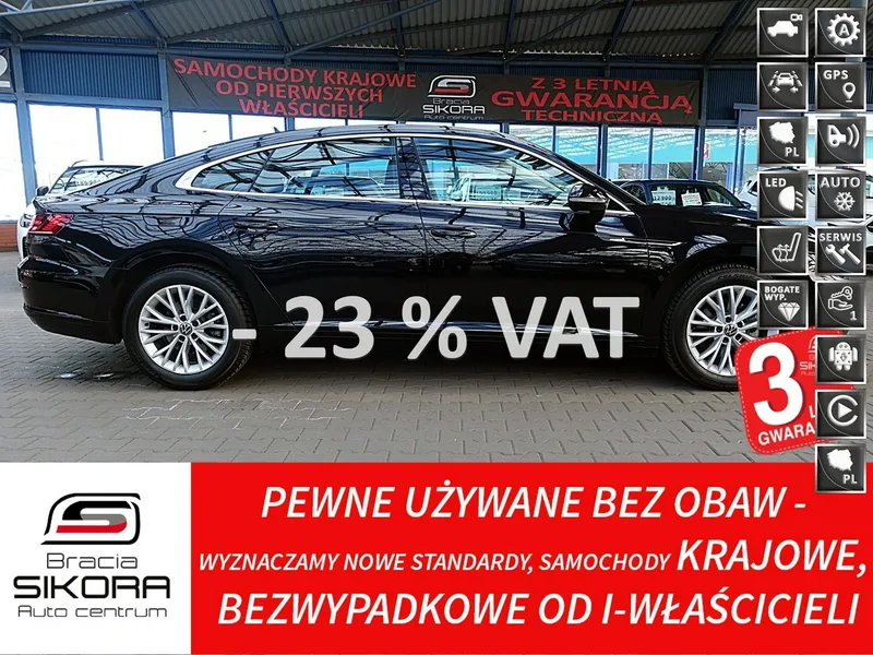 Volkswagen Arteon 3 Lata GWARANCJA Automat+ACC+Led+virtual 1wł Kraj Bezwypad F23%