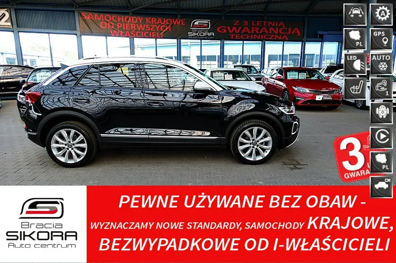 Volkswagen T-Roc 150km AUTOMAT IQLed+Kamera 3Lata GWARANCJA 1wł Kraj Bezwypadkowy FV23%