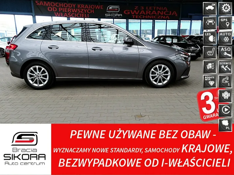 Mercedes B 180 AUTOMAT Led+Skóra+NAVI+Kamera Krajowy ASO GWARANCJA Bezwyp 1WŁ F23%